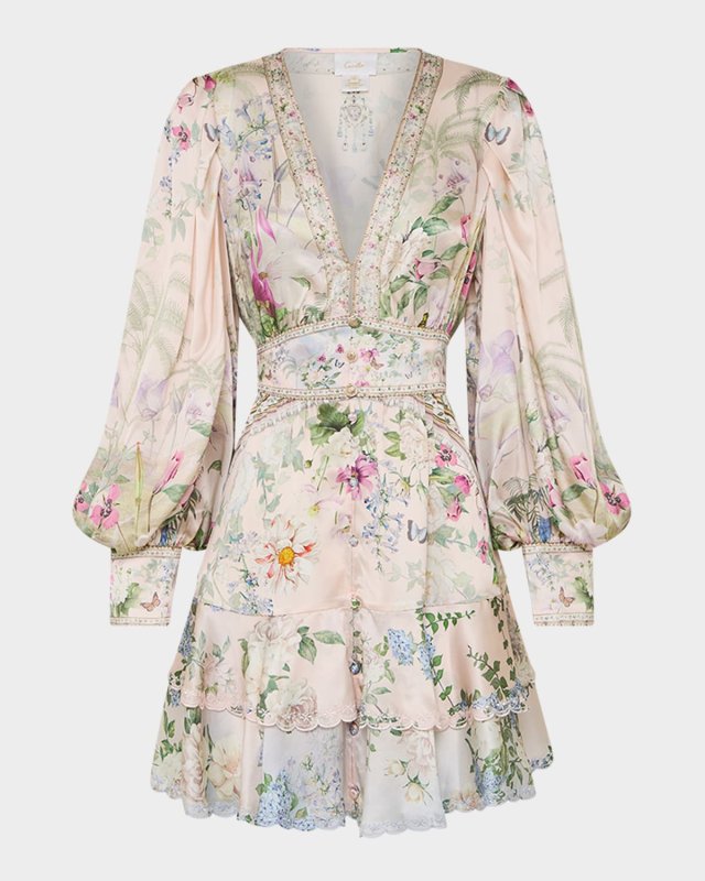 Palacio Playground Button-Front Frill Shirtdress